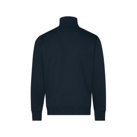 Sweat-shirt de travail zippé coton recyclé broderie Marine – Dassy FORM