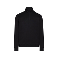 Sweat-shirt de travail zippé coton recyclé broderie Noir – Dassy FORM