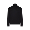 Sweat-shirt de travail zippé coton recyclé broderie Noir – Dassy FORM