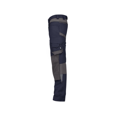 Pantalon de travail stretch 4 voies multipoches genoux Cordura Marine/gris – Dassy Dynax Next