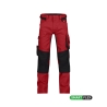 Pantalon de travail stretch multipoches coupe ajustée Rouge/noir – Dassy Dynax