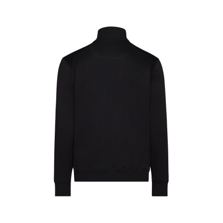 Sweat-shirt de travail zippé coton recyclé broderie Noir – Dassy FORM