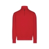 Sweat-shirt de travail zippé coton recyclé broderie Rouge – Dassy FORM