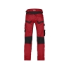 Pantalon de travail stretch multipoches coupe ajustée Rouge/noir – Dassy Dynax