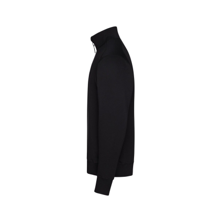 Sweat-shirt de travail zippé coton recyclé broderie Noir – Dassy FORM