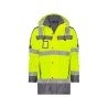 Parka haute visibilité imperméable classe 3 EN ISO 20471 Jaune fluo/gris ciment – Dassy Limasol