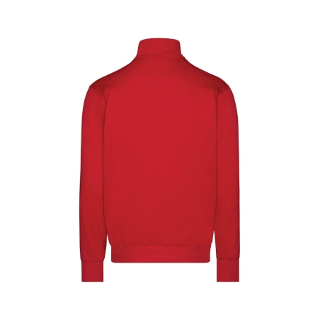 Sweat-shirt de travail zippé coton recyclé broderie Rouge – Dassy FORM