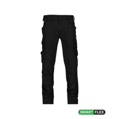 Pantalon de travail stretch 4 voies multipoches genoux Cordura Noir – Dassy Dynax Next DYNNN