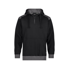 Sweat-shirt de travail coudes renforcés Cordura capuche réglable Noir/gris – Dassy Indy Next
