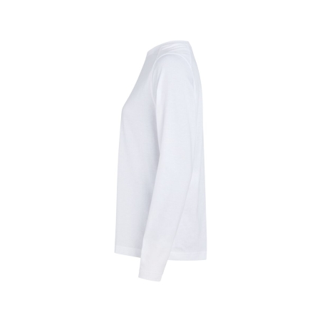 T-shirt manches longues femme UPF 50+ coton recyclé Blanc – Dassy FUND WOMEN