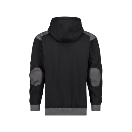 Sweat-shirt de travail coudes renforcés Cordura capuche réglable Noir/gris – Dassy Indy Next
