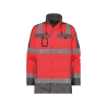 Parka haute visibilité imperméable classe 3 EN ISO 20471 Rouge fluo/gris ciment – Dassy Limasol