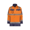 Parka haute visibilité imperméable classe 3 EN ISO 20471 Orange fluo/marine – Dassy Limasol