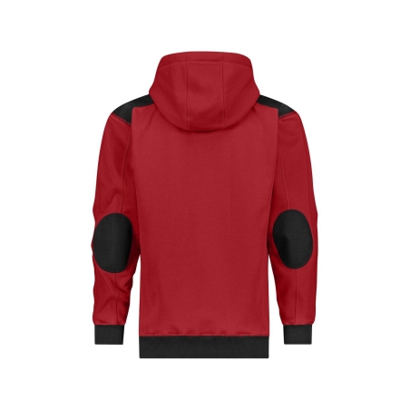 Sweat-shirt de travail coudes renforcés Cordura capuche réglable Rouge/noir – Dassy Indy Next