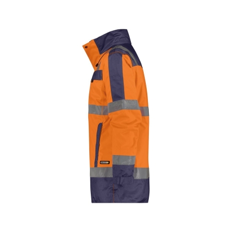 Parka haute visibilité imperméable classe 3 EN ISO 20471 Orange fluo/marine – Dassy Limasol