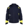 Veste hiver imperméable stretch coupe-vent capuche Marine/jaune – Dassy Itaqui