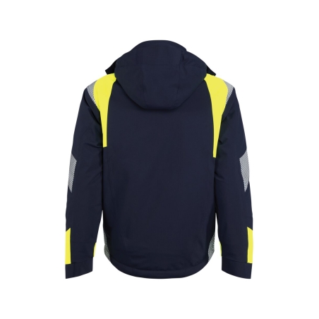 Veste hiver imperméable stretch coupe-vent capuche Marine/jaune – Dassy Itaqui