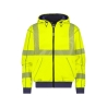 Sweat à capuche haute visibilité classe 2 et 3 zippé Jaune fluo/marine – Dassy Evans