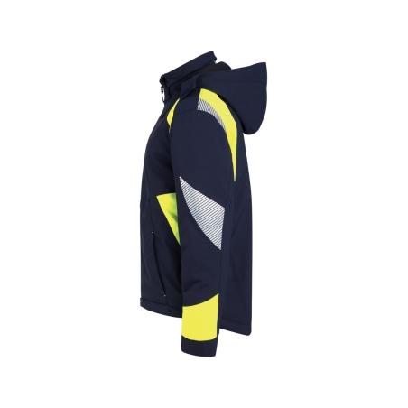Veste hiver imperméable stretch coupe-vent capuche Marine/jaune – Dassy Itaqui