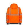 Sweat à capuche haute visibilité classe 2 et 3 zippé Orange fluo/marine – Dassy Evans
