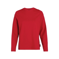 T-shirt manches longues femme UPF 50+ coton recyclé Rouge – Dassy FUND WOMEN