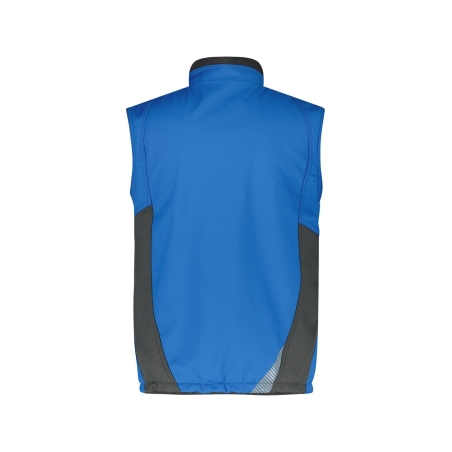 Gilet hiver softshell triple couche stretch multipoches Bleu azur/gris anthracite – Dassy Fusion