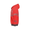 Sweat à capuche haute visibilité classe 2 et 3 zippé Rouge fluo/gris ciment – Dassy Evans