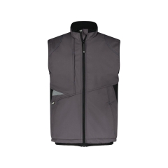 Gilet hiver softshell triple couche stretch multipoches Gris anthracite/noir – Dassy Fusion