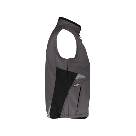 Gilet hiver softshell triple couche stretch multipoches Gris anthracite/noir – Dassy Fusion