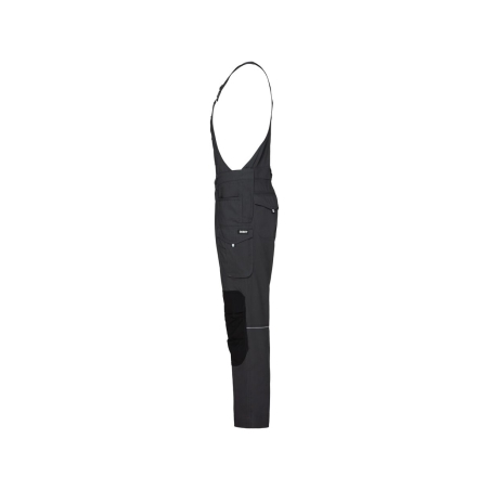 Cotte à bretelles multipoches genoux Cordura® 245 g/m² Gris/noir coupe courte – Dassy Ito