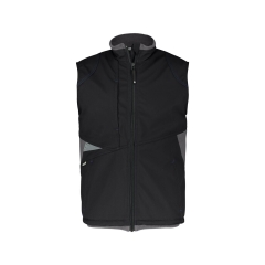 Gilet hiver softshell triple couche stretch multipoches Noir/gris anthracite – Dassy Fusion