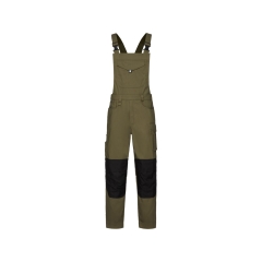 Cotte à bretelles multipoches genoux Cordura® 245 g/m² Kaki/noir – Dassy Ito