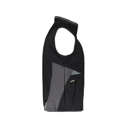 Gilet hiver softshell triple couche stretch multipoches Noir/gris anthracite – Dassy Fusion
