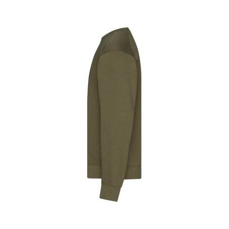 Sweat-shirt de travail coton recyclé coupe regular Kaki – Dassy FIBRE