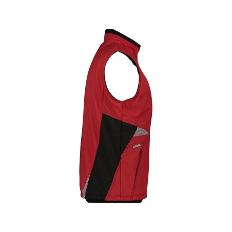 Gilet hiver softshell triple couche stretch multipoches Rouge/noir – Dassy Fusion