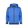Sweat à capuche de travail coton zippé avec détails réfléchissants Bleu azur/gris anthracite – Dassy Lunax