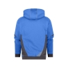 Sweat à capuche de travail coton zippé avec détails réfléchissants Bleu azur/gris anthracite – Dassy Lunax