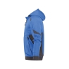 Sweat à capuche de travail coton zippé avec détails réfléchissants Bleu azur/gris anthracite – Dassy Lunax