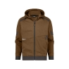 Sweat à capuche de travail coton zippé avec détails réfléchissants Camel/gris anthracite – Dassy Lunax