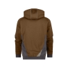 Sweat à capuche de travail coton zippé avec détails réfléchissants Camel/gris anthracite – Dassy Lunax