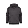 Sweat à capuche de travail coton zippé avec détails réfléchissants Gris anthracite/noir – Dassy Lunax