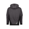 Sweat à capuche de travail coton zippé avec détails réfléchissants Gris anthracite/noir – Dassy Lunax