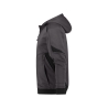 Sweat à capuche de travail coton zippé avec détails réfléchissants Gris anthracite/noir – Dassy Lunax