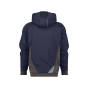 Sweat à capuche de travail coton zippé avec détails réfléchissants Bleu nuit/gris anthracite – Dassy Lunax