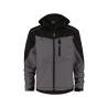 Veste softshell triple couche bicolore avec capuche amovible Gris ciment/noir – Dassy Jakarta