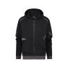 Sweat à capuche de travail coton zippé avec détails réfléchissants Noir/gris anthracite – Dassy Lunax