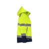 Veste softshell haute visibilité triple couche capuche amovible Jaune/marine – Dassy Malaga Women