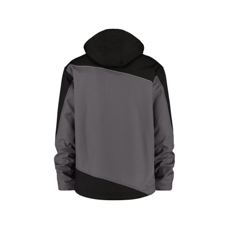 Veste softshell triple couche bicolore avec capuche amovible Gris ciment/noir – Dassy Jakarta