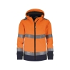 Veste softshell haute visibilité triple couche capuche amovible Orange/marine – Dassy Malaga Women