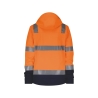 Veste softshell haute visibilité triple couche capuche amovible Orange/marine – Dassy Malaga Women